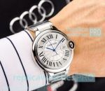 Replica Cartier Ballon Bleu de White Fece Stainless Steel Men's Watch